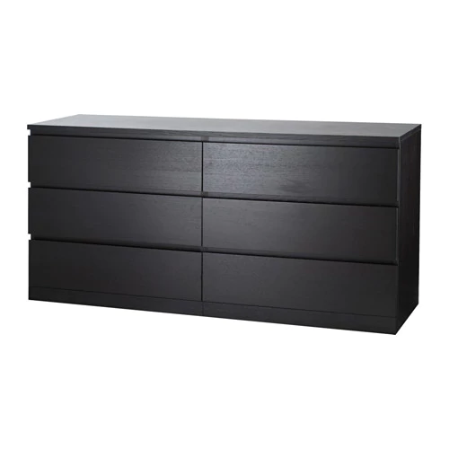IKEA Malm Black Dresser